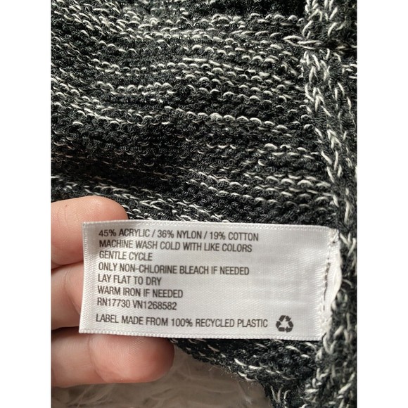 Knox Rose Open Front Cardigan Fringe Boho Festival Size XS NWT Black Marled - Picture 8 of 13